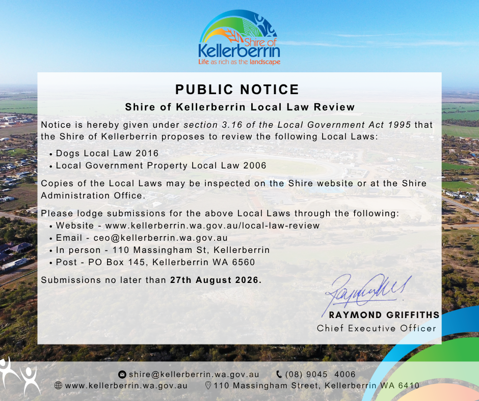 PUBLIC NOTICE - Local Law Review