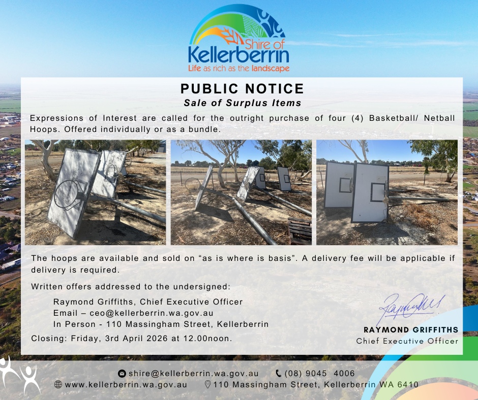 PUBLIC NOTICE - Sale of Surplus Items
