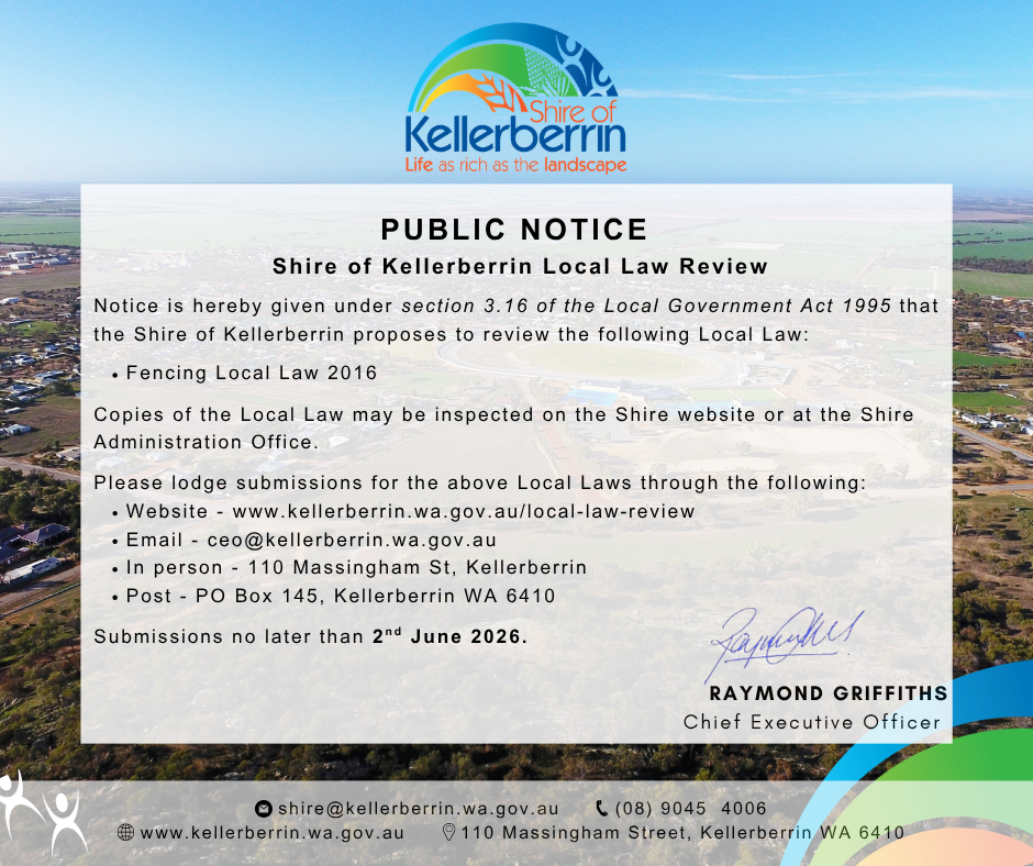 PUBLIC NOTICE - Local Law Review