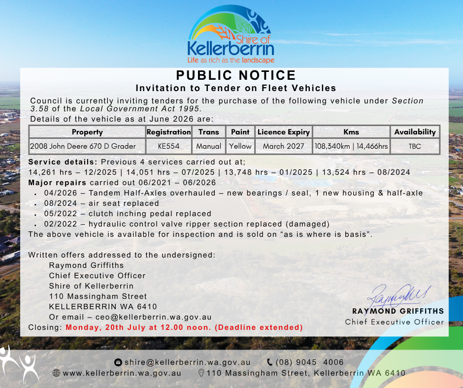 PUBLIC NOTICE - DEADLINE EXTENDED