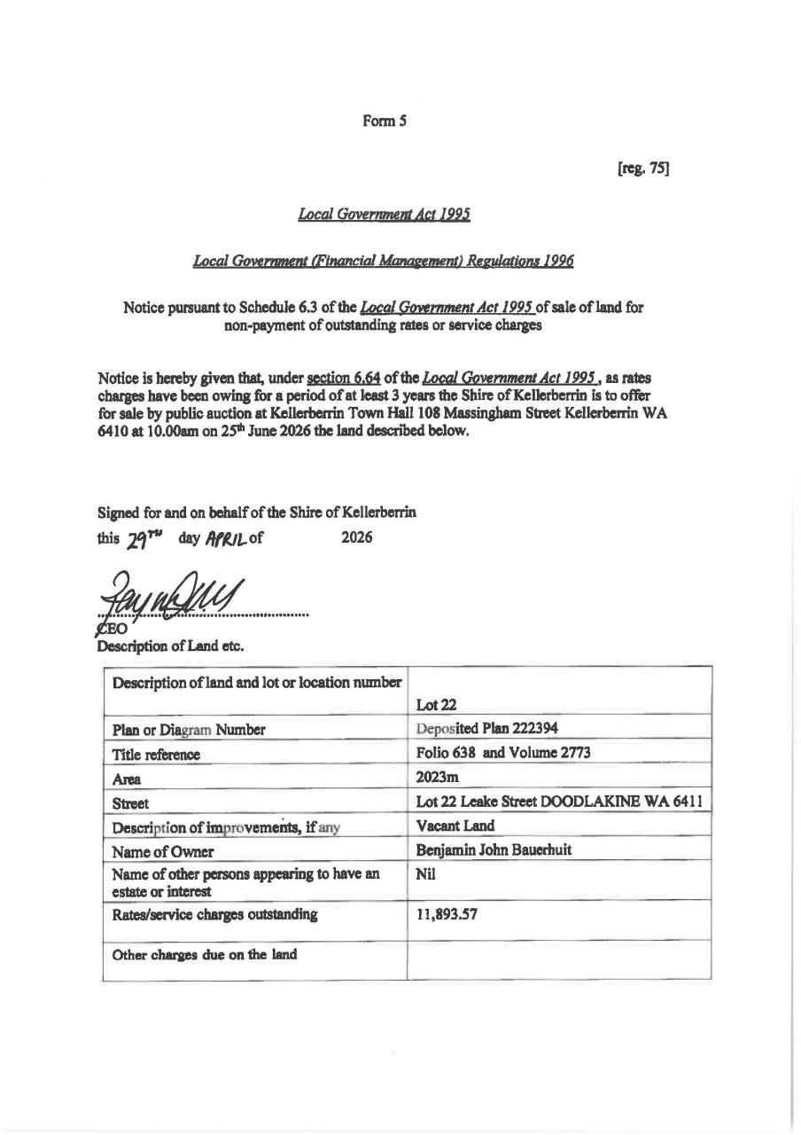 Property for Sale by Public Auction